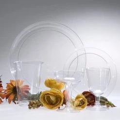 Hanna K Signature Buffet Heavyweight Plastic Plate Clear 6