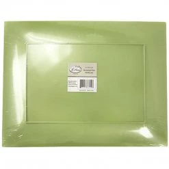 Lillian Tablesettings Clearance Sale SALE Rectangular Plastic Salad Plates Pistachio 9" 10ct 7 Lillian Tablesettings Clearance Sale SALE Rectangular Plastic Salad Plates Pistachio 9