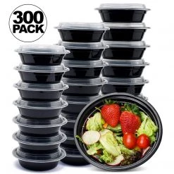 Nicole Collection Meal Prep Containers 32oz 7inch Black Round Microwavable Container With Clear Lid 9 Nicole Collection Meal Prep Containers 32oz 7inch Black Round Microwavable Container With Clear Lid
