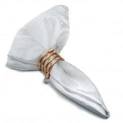 Nicole Fantini Collection Elegant Napkin Rings Spiral Gold Plated Napkin Rings Set Of 4
