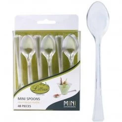 Lillian Mini Plastic Clear Spoons