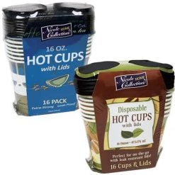 Nicole Home Paper Cup Hot Coffee Bean Pattern Hot Cold 16 Oz Paper Cups