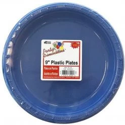 Party Dimensions Plastic Plates Blue Plastic Plate 9