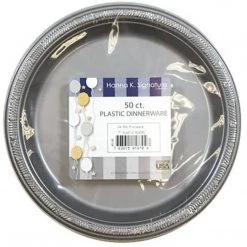 Hanna K. Signature Plastic Plates Silver 10