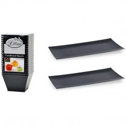 Elegant Trays Lillian Tablesettings Condiment Tray Black 13X6.25