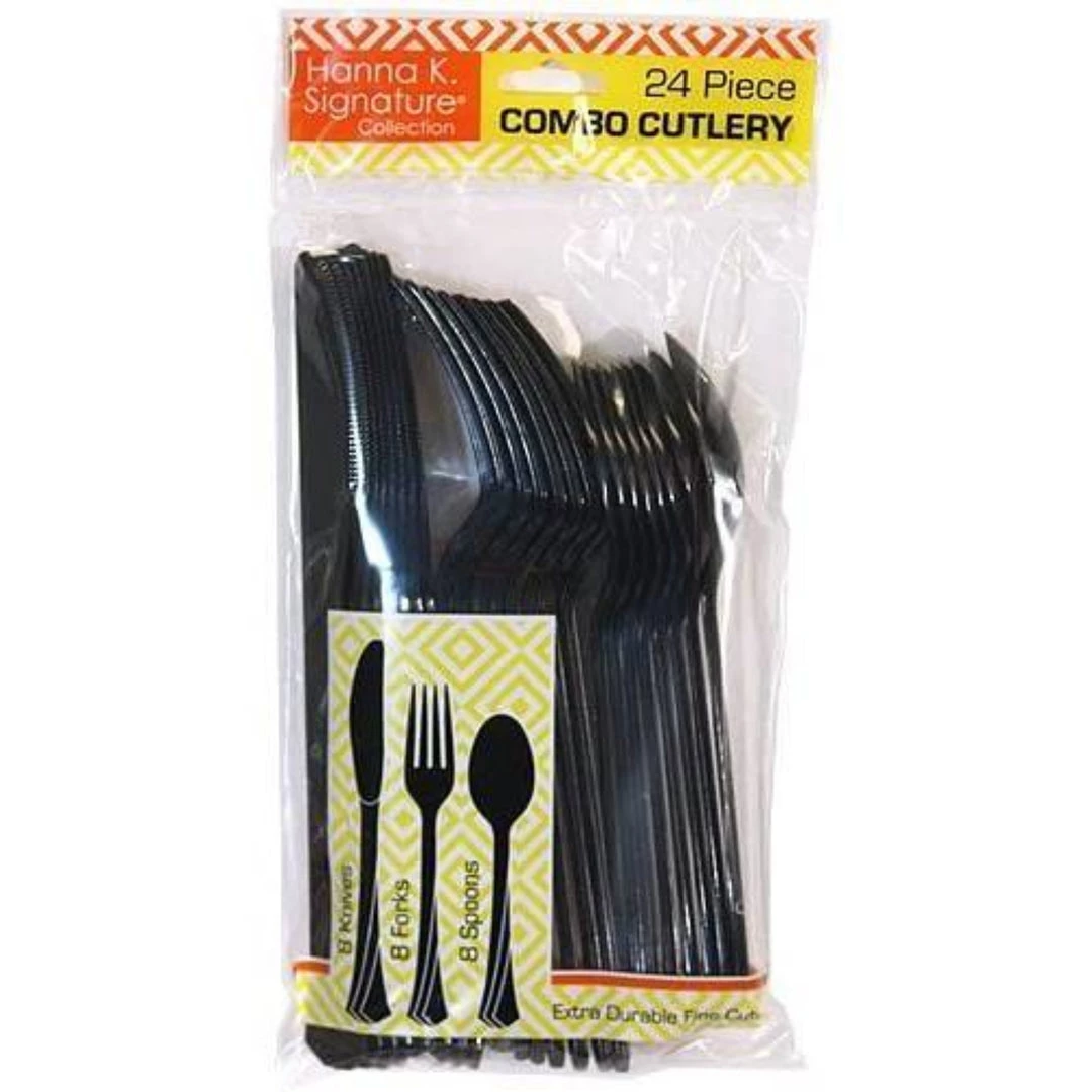 Hanna K Signature Heavy Cutlery Black Combo 2 Hanna K Signature Heavy Cutlery Black Combo