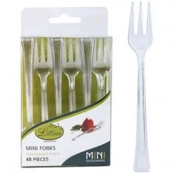 Lillian Mini Plastic Clear Forks