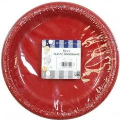 Hanna K. Signature Plastic Plates Red 9"