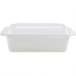 Nicole Collection Extra Strong Quality Microwaveable Rectangular Containers White 8X6