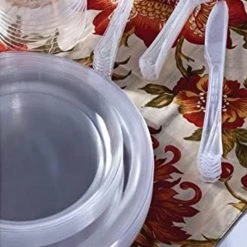 Hanna K Signature Buffet Heavyweight Plastic Plate Clear 6