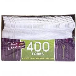 Nicole Collection Nicole Home Collection Plastic Cutlery Forks Medium Weight Disposable White