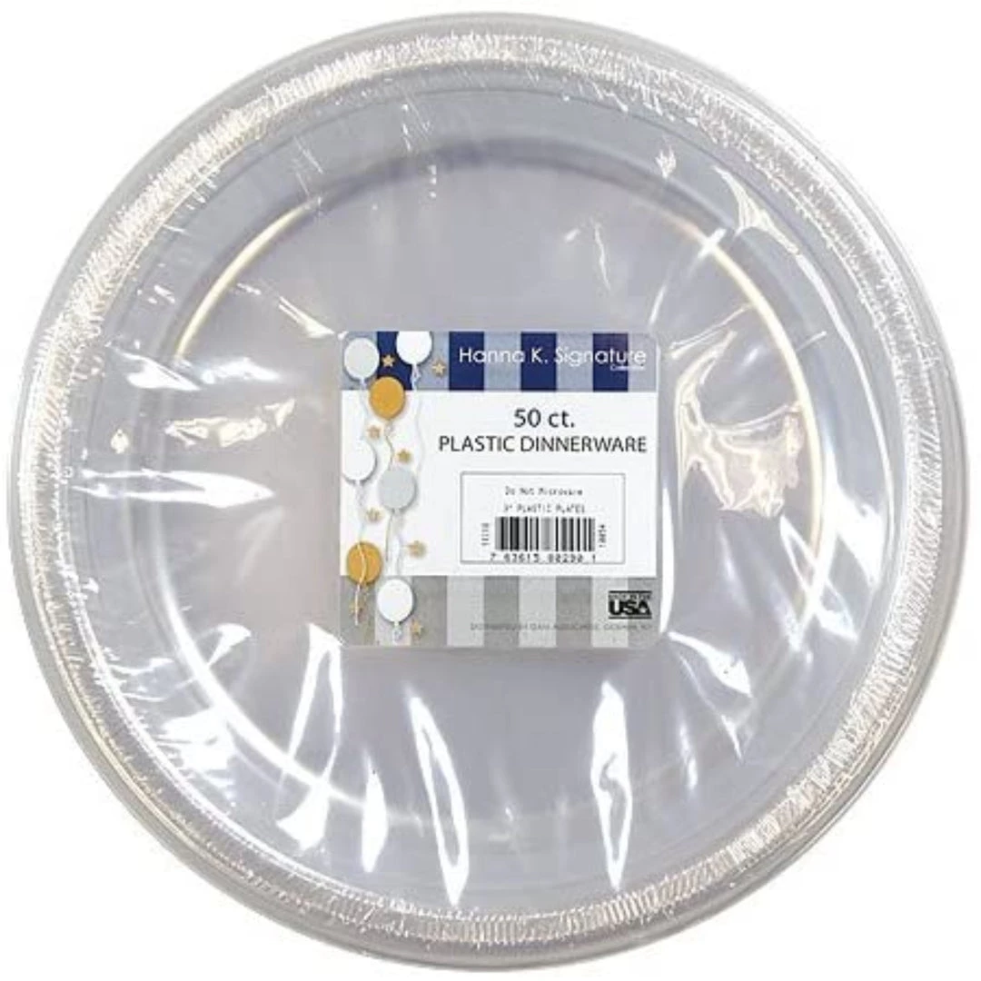 Hanna K. Signature Clear Plastic Plates 10" 2 Hanna K. Signature Clear Plastic Plates 10"