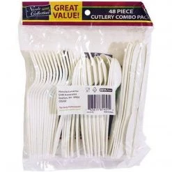 Nicole Collection Nicole Home Collection Medium Weight Cutlery Combo White