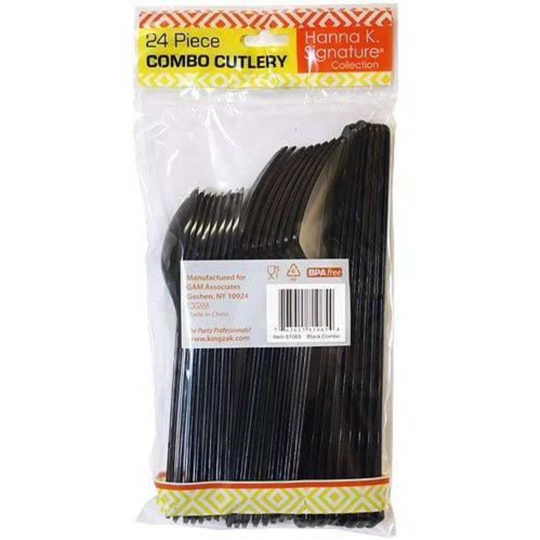 Hanna K Signature Heavy Cutlery Black Combo 3 Hanna K Signature Heavy Cutlery Black Combo