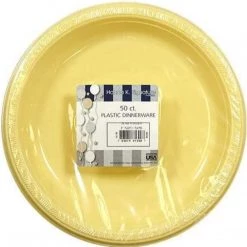 SALE Hanna K. Signature Plastic Plates Yellow 9" 50CT
