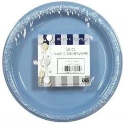 Hanna K Signature SALE Hanna K. Signature Plastic Plate Light Blue 7" 50 Count Clearance Sale