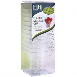 Lillian Mini Clear Plastic Flared Mousse Cup 3 Oz