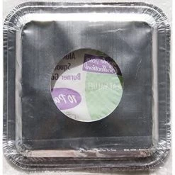 Nicole Collection Disposable Aluminum Gas Burner 8.5 X 8.5 X .5 Square Foil Pan