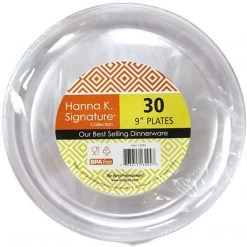 Hanna K Signature Buffet Heavyweight Plastic Plate Clear 6
