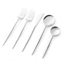 Decorline Elegant Cutlery Noble Collection Shiny Silver Flatware Set