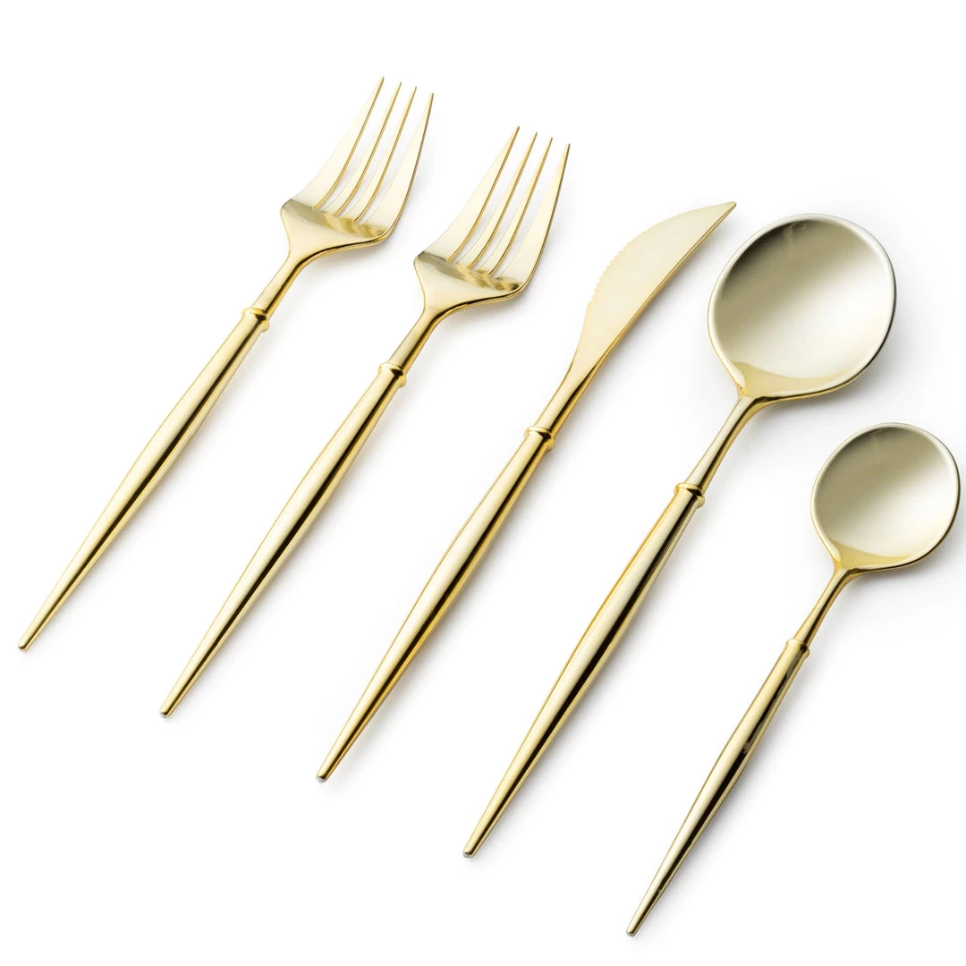 Decorline Noble Collection Shiny Gold Flatware Set 1 Decorline Noble Collection Shiny Gold Flatware Set