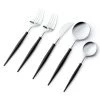Decorline Noble Collection Shiny Silver Top/Black Bottom Flatware Set