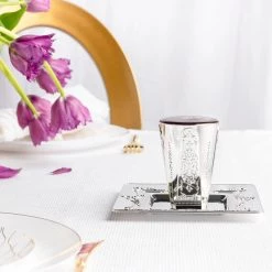 Decorline Regal Square Wine Kiddush Cups 5 Oz