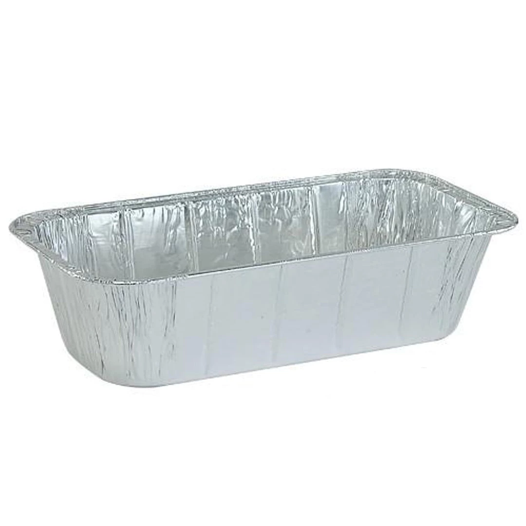 Nicole Collection Disposable Aluminum 5Lb Loaf Foil Pan 1/3 Size Deep 12 17/32" L X 6.5" W X 3 5/16" D 1 Nicole Collection Disposable Aluminum 5Lb Loaf Foil Pan 1/3 Size Deep 12 17/32" L X 6.5" W X 3 5/16" D