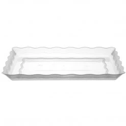 Hanna K Signature Wave 9" X 13" Rectangle Clear Plastic Tray