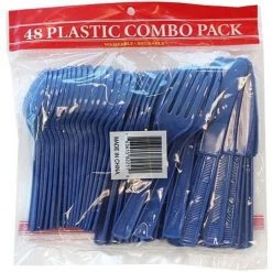 Party Dimensions Plastic Cutlery Blue Cutlery Combo
