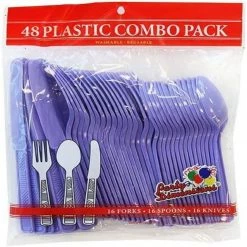 Party Dimensions Hydrangea Plastic Combo Cutlery