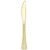 Decorline Glamour Collection Extra Heavyweight Disposable Knifes Gold Elegant Cutlery