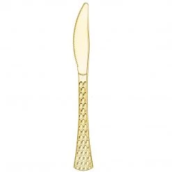 Decorline Glamour Collection Extra Heavyweight Disposable Knifes Gold Elegant Cutlery