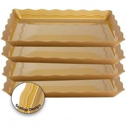 Hanna K Elegant Trays 12" X 18" Gold Rectangular Tray 5 Hanna K Elegant Trays 12