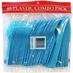 Party Dimensions SALE Heavy Island Blue Combo Cutlery 48 Count Clearance Sale