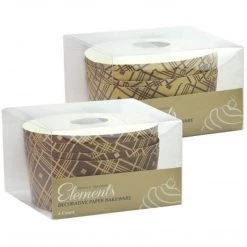 Hanna K Baking Cups Premium Heavyweight Paper Plaid Tube Round Loaf Pans - 6.5