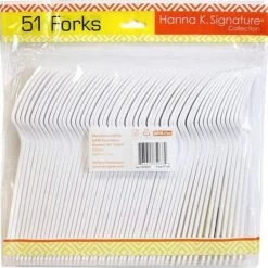 Hanna K Signature Hanna K. Signature Heavyweight Pearl Plastic Fork 6 Hanna K Signature Hanna K. Signature Heavyweight Pearl Plastic Fork