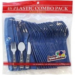 Party Dimensions Plastic Cutlery Blue Cutlery Combo