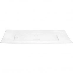 Lillian Clear 13'' X 6.25'' Rectangular Plastic Condiment Tray