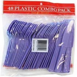 Party Dimensions Hydrangea Plastic Combo Cutlery