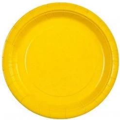 Party Dimensions Clearance Sale SALE Sunshine Yellow Round Plastic Plate 7" 15 Count