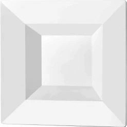Elegant Plates Lillian Square Plastic Dinner Bowls White 12 Oz