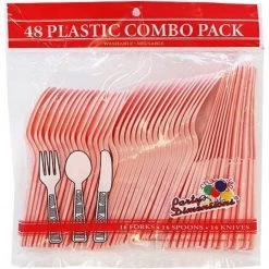 Party Dimensions Heavy Pink Combo Cutlery Plastic Cutlery