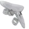 Nicole Fantini Collection Elegant Napkin Rings Oval Braided Silver Plated Napkin Rings Set Of 4
