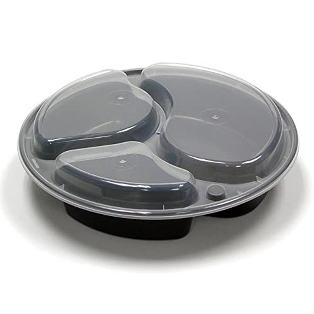 OnlyOneStopShop 48 Oz Meal Prep Round Food Storage Containers 3 Compartment With Lids 2 OnlyOneStopShop 48 Oz Meal Prep Round Food Storage Containers 3 Compartment With Lids
