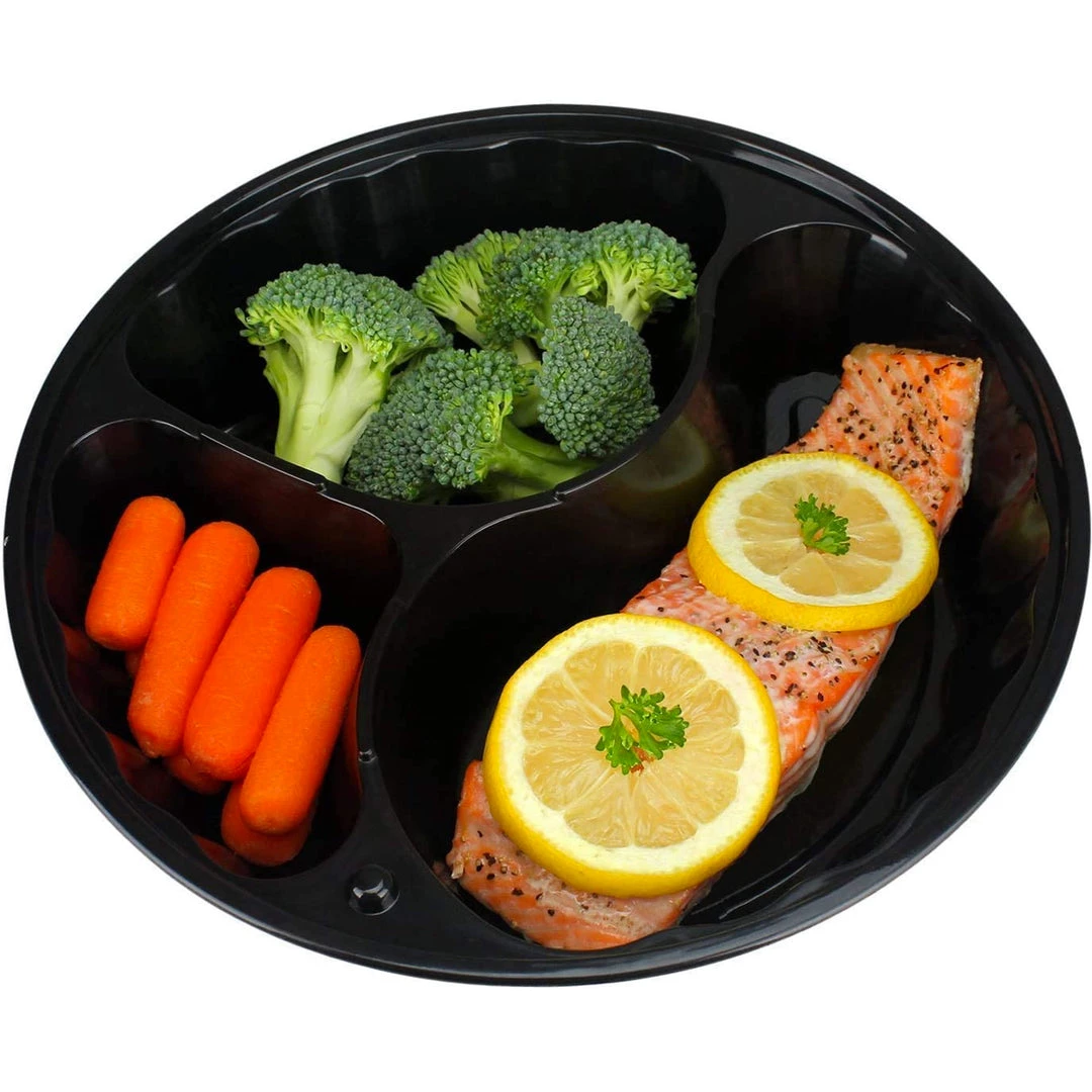 OnlyOneStopShop 48 Oz Meal Prep Round Food Storage Containers 3 Compartment With Lids 3 OnlyOneStopShop 48 Oz Meal Prep Round Food Storage Containers 3 Compartment With Lids