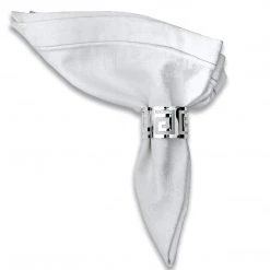 Nicole Fantini Collection Silver Meandros Pattern Napkin Rings Set Of 4 Elegant Napkin Rings