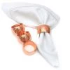 Nicole Fantini Collection Curved Hammered Cooper Plated Napkin Rings Set Of 4 Elegant Napkin Rings
