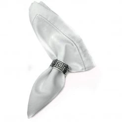 Nicole Fantini Collection Elegant Napkin Rings Celtic Silver Plated Napkin Rings Set 4pc Embossed