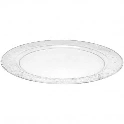 Lillian Tablesettings Round Pebbled Tray Pearl 14